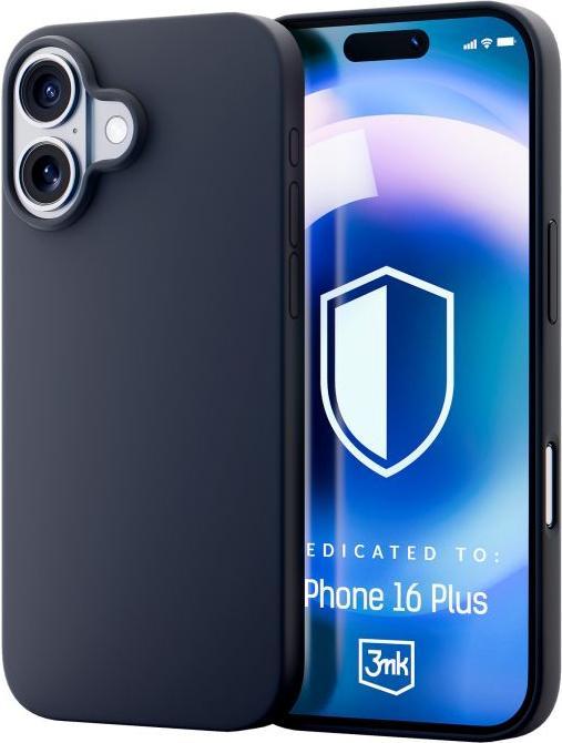 3MK Hardy Silicone MagCase pro Apple iPhone 16 Plus, Graphite (5903108598613) (Apple iPhone 16 Plus)