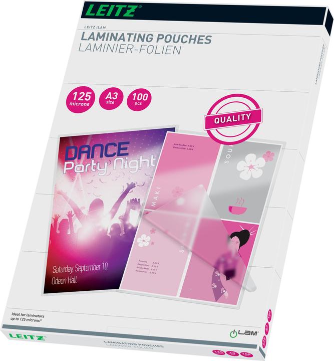 Image du produit Leitz Feuilles de plastification à chaud A3 (A3, 100 pièce(s), 125 µm)