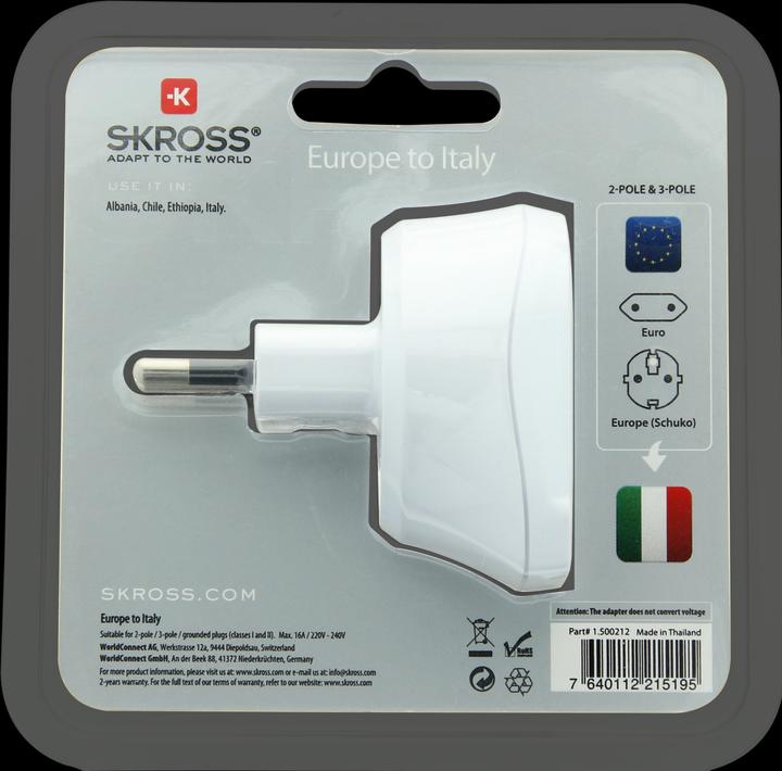 Actual product image Skross Country Adapter Europe - Italy