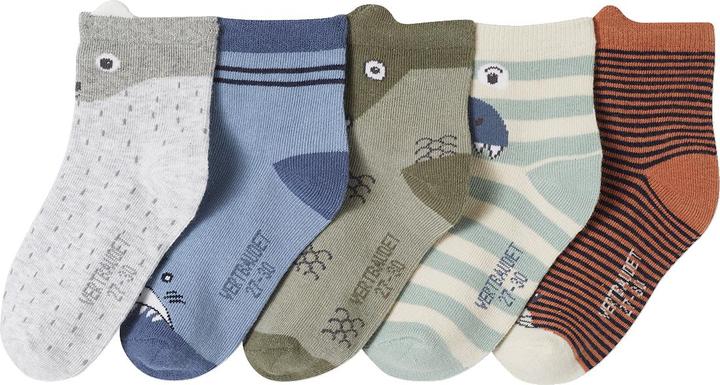 Actual product image Vertbaudet 5-pack of boys' socks with animals (5-pack, 35, 38)