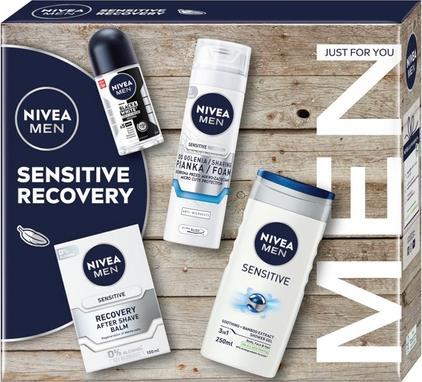 Immagine prodotto NIVEA Sensitive Recovery Collection - Gel doccia 250ml, Roll-On antitraspirante 50ml, Dopobarba Bal (Set per la cura dei capelli)