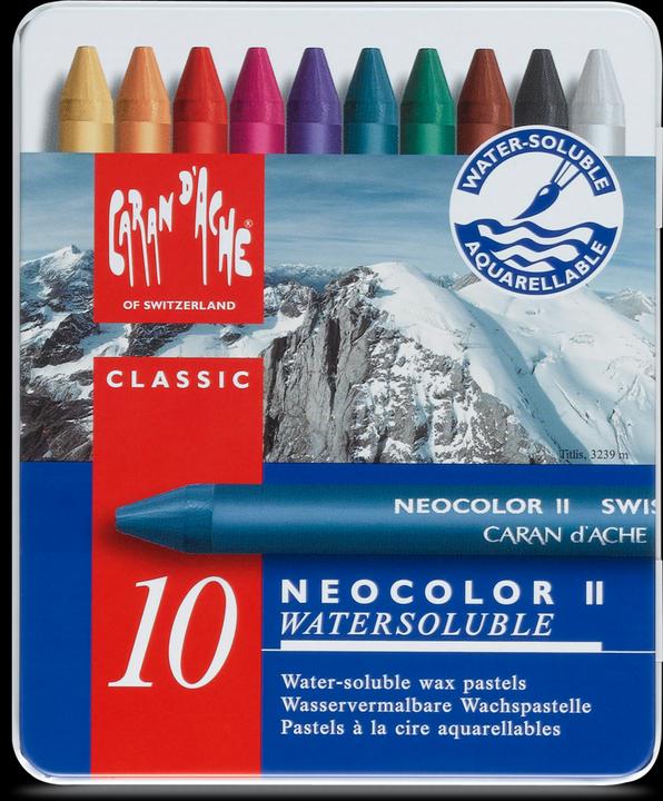 Immagine prodotto Caran d'Ache Neocolor II Aquarelle Metallschachtel (Multicolore, 10 x)