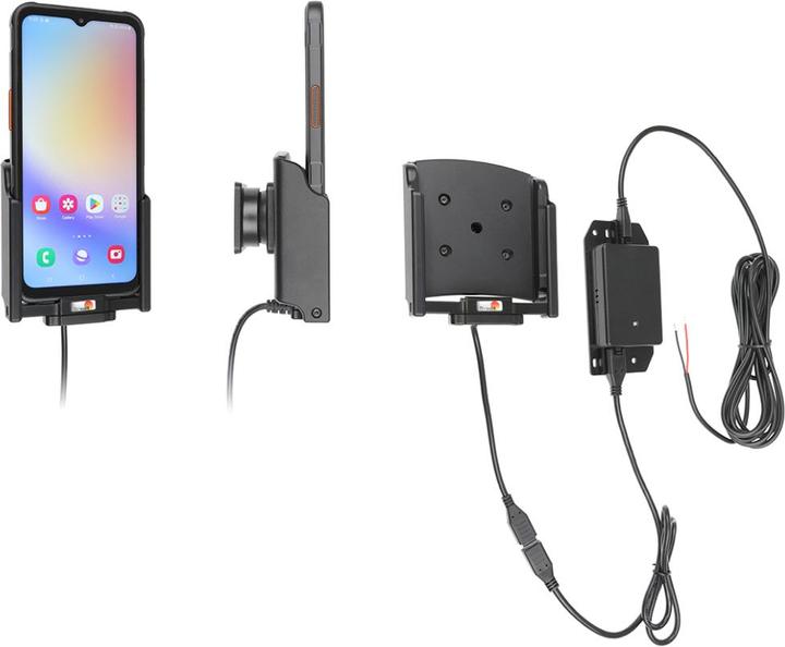 Produktbild Brodit Halter Aktiv, mit Festanschluss, 12/24V, für SAMSUNG Galaxy XCover 7 (Ladung über Pogo-Pins)