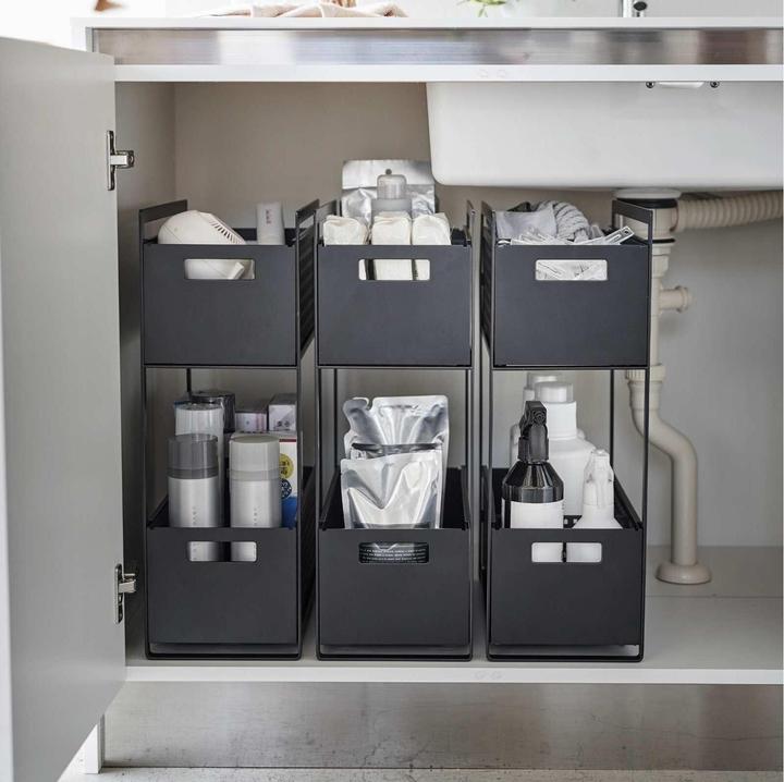 Actual product image Yamazaki Storage baskets with stand TOWER (1 x)