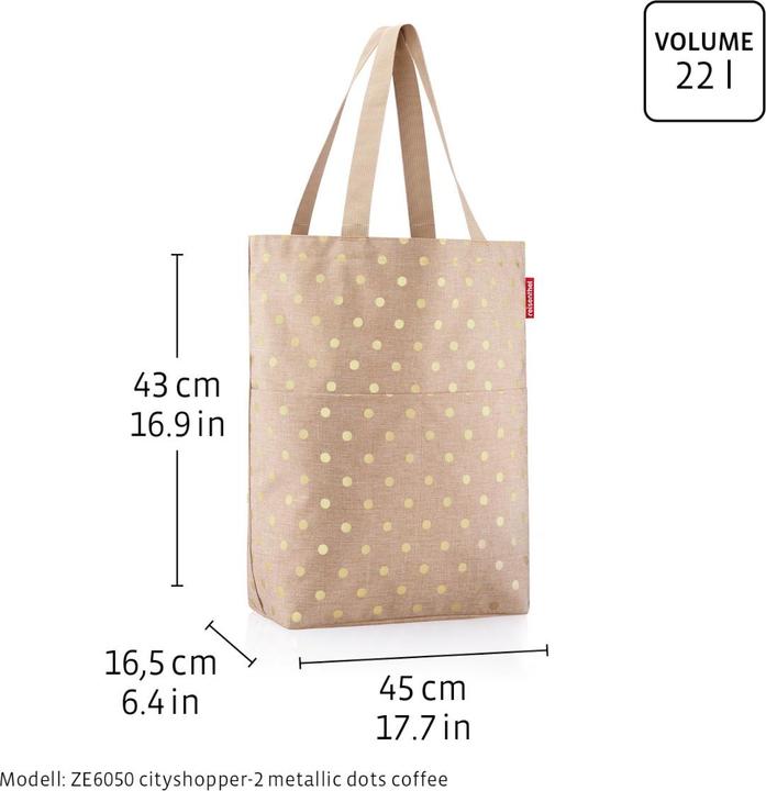 Immagine prodotto reisenthel cityshopper 2 set #1 punti metallici caffè