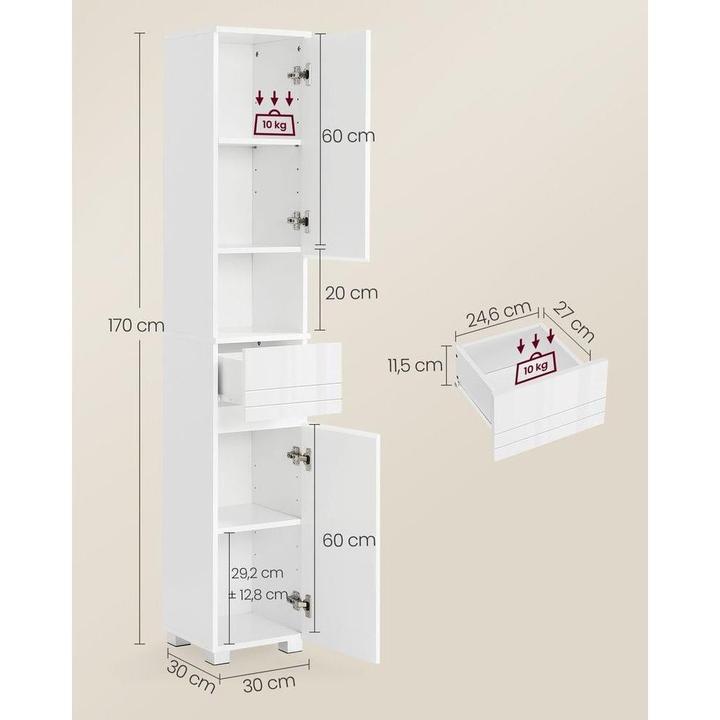 Immagine prodotto Vasagle Jimmy G (30 x 30 x 170 cm)