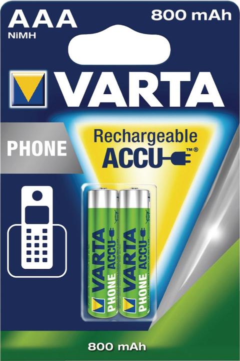Actual product image Varta Recharge Accu Phone (2 pcs., AAA, 800 mAh)