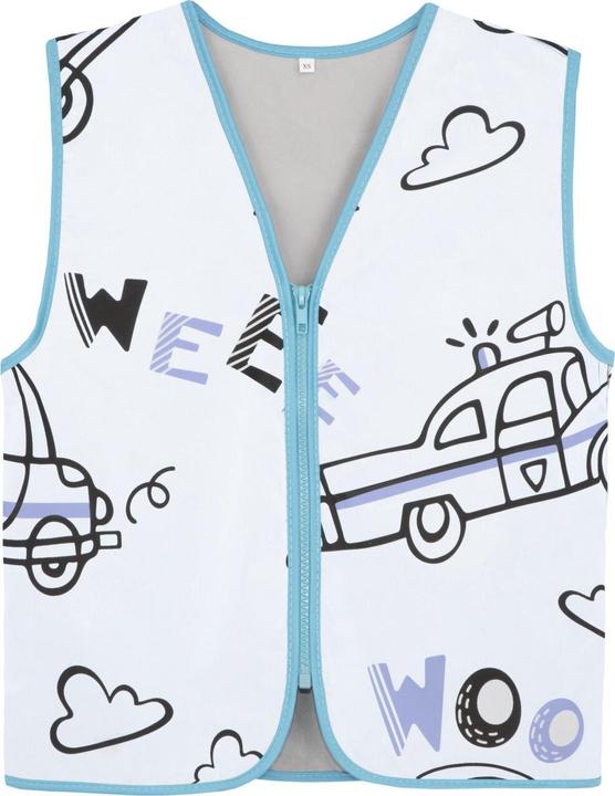 Korntex Kinder Warnweste Rescue Rangers Silber/Polizei CO2 Neutral XS EN 17353 ® ACTRESPOL (XS)