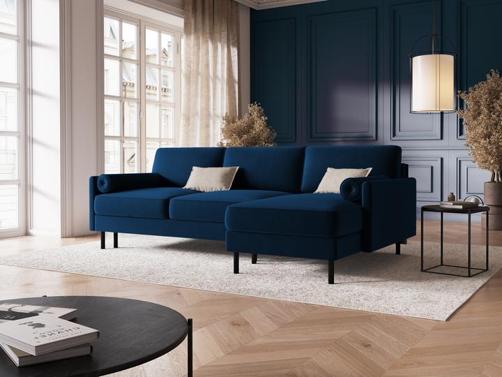 Actual product image Micadoni Velvet Right Corner Sofa With Bed Function And Box, "Scott", 5 Seats, 212x142x87Made in Europe (Corner sofa)