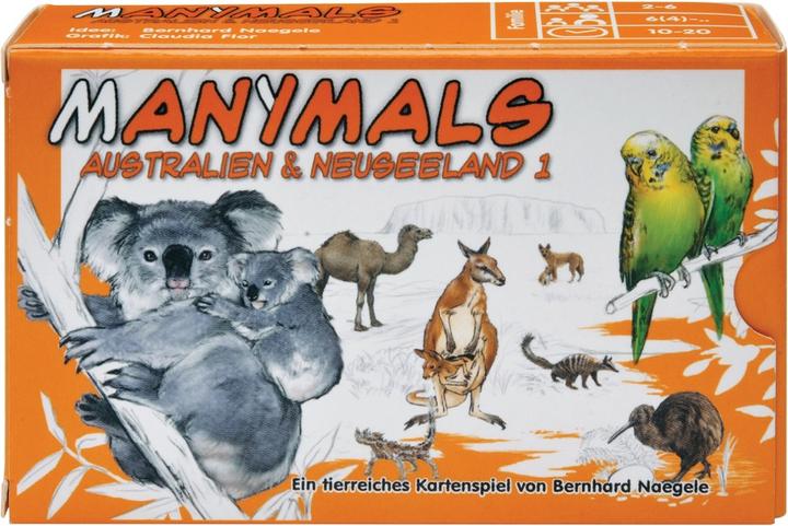 Produktbild ADL00243 - Manimals Australien - Kartenspiel (GB, DE, FR), für 2 bis 6 Spieler, ab 6 Jahren (Deutsch)