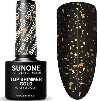 Immagine prodotto Sunne Sunone Top Shimmer No Wipe Hybrid Top Gold 5Ml (Oro, Topcoat)