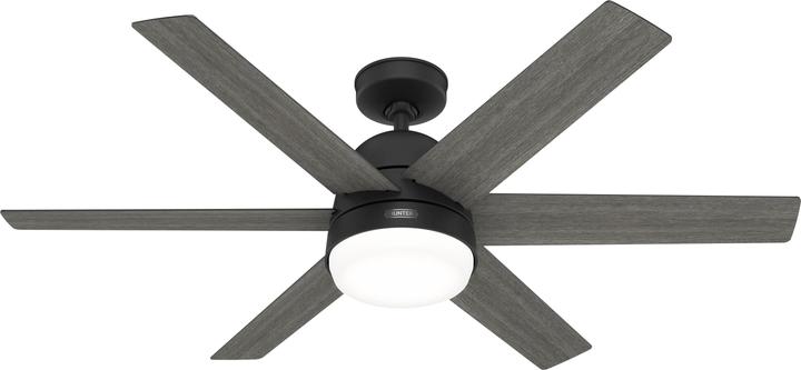 Actual product image Hunter Fans DC Deckenventilator Arete Schwarz mit Licht & Fernbedienung (42.70 dB)