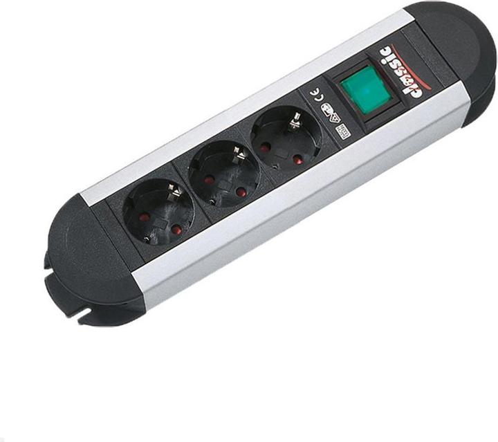 Image du produit Bachmann Bâti de prises PRIMO CLASSIC ALU, 3x avec (3 x, CEE 7/3, 2 m)