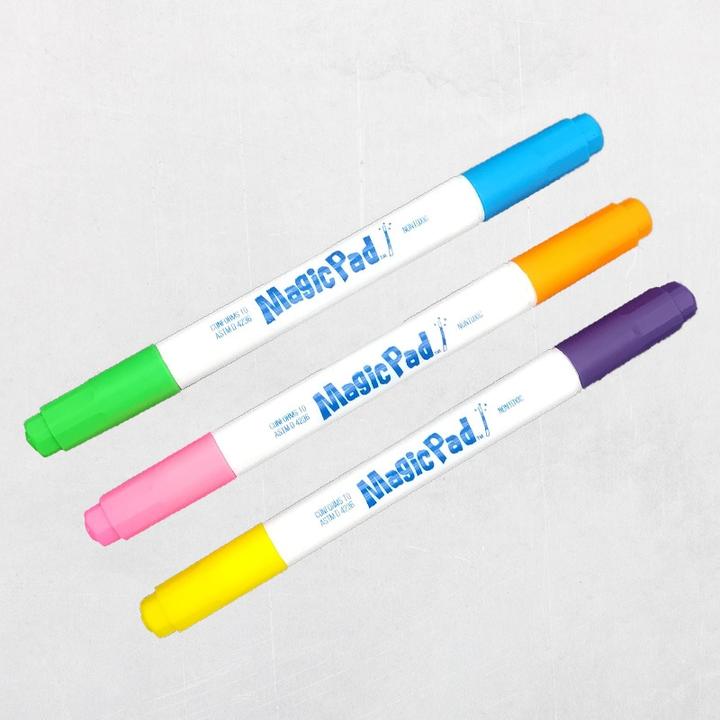 Produktbild MediaShop Magic Pad Ersatzstifte – 3 Doppelstifte in 6 Neonfarben für die Magic Pad Zaubertafel