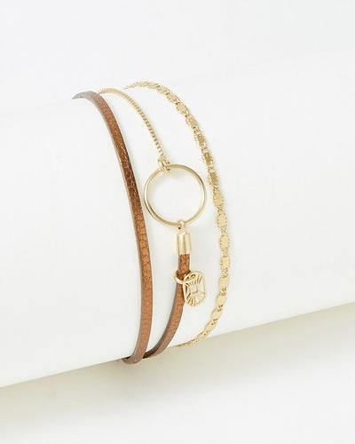 Immagine prodotto Flowers Forzoé Bracciale Tabatha - Piastra In Ottone - Vera Pelle (Piastra in ottone)