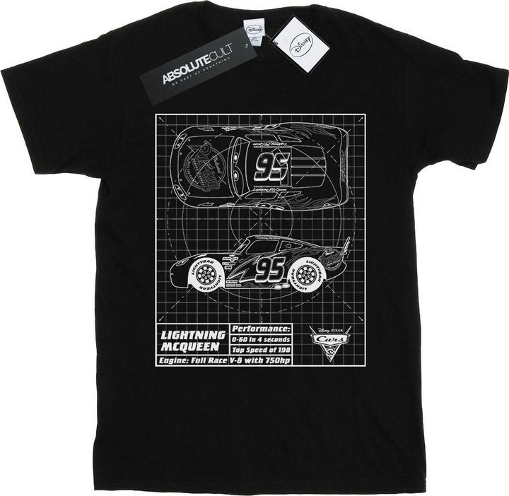Disney Cars Lightning McQueen Blueprint TShirt (3XL)