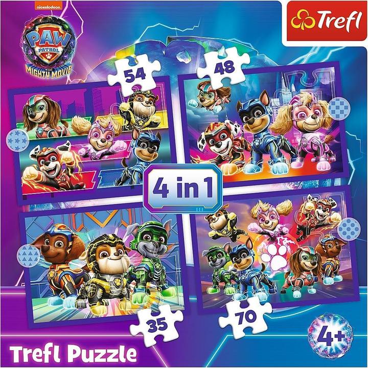 Produktbild Trefl 4 in 1 Puzzle - Paw Patrol Film (71 Teile)