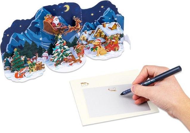 Produktbild MU Classic 3D Pop-Up Weihnachtskarte Saluts Series (1 Stk.)
