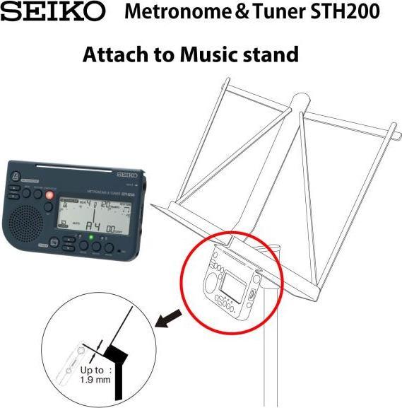 Actual product image Seiko Metronome STH-200 with tuner function