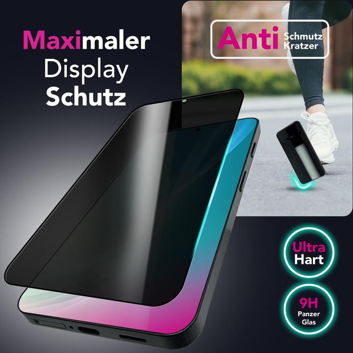Produktbild Nalia AntiSpyX - Privacy Schutzglas mit Blickschutz - Full Display Screen Protection 9H Tempered Glass (1 Stück, Samsung Galaxy S25 Edge)
