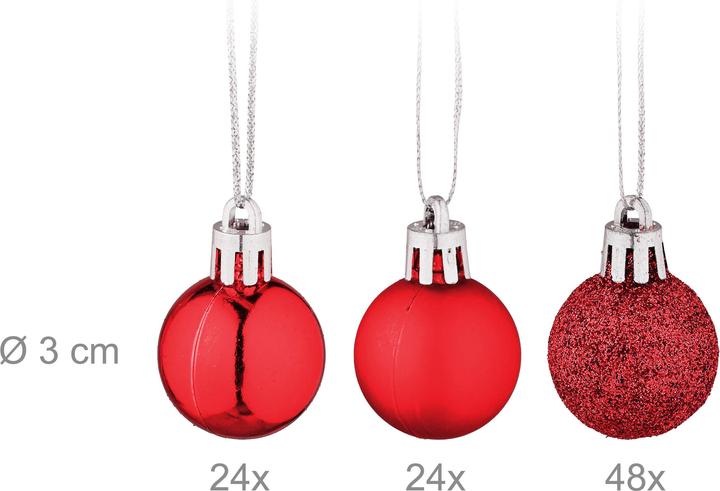 Actual product image Relaxdays 96-piece Christmas baubles set (96 -part)