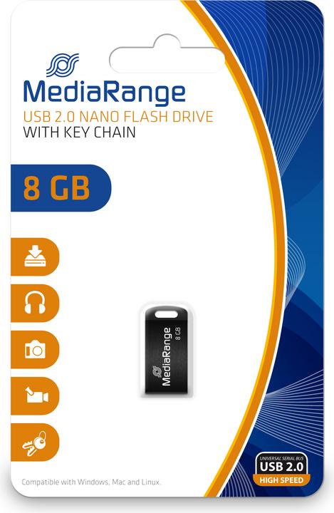 Image du produit MediaRange USB Nano-Speicherstick (8 Go, USB-A)