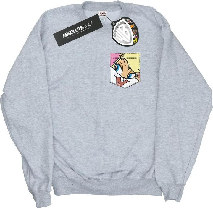 Looney Tunes Lola Bunny Face Faux Pocket Sweatshirt