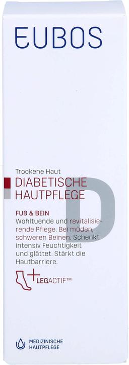 Eubos Diabetische Hautpflege Fuss + Bein, 100 ml Creme (Fussbad, 100 ml)