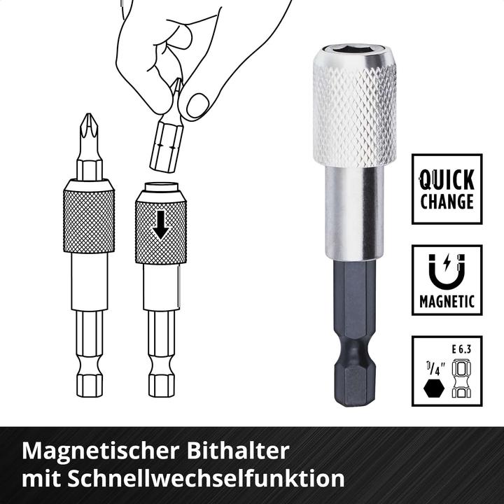 Image du produit Einhell 108788 Assortiment de forets et d'embouts de 95 pièces (5/16", 1/2", 3x Pz2)