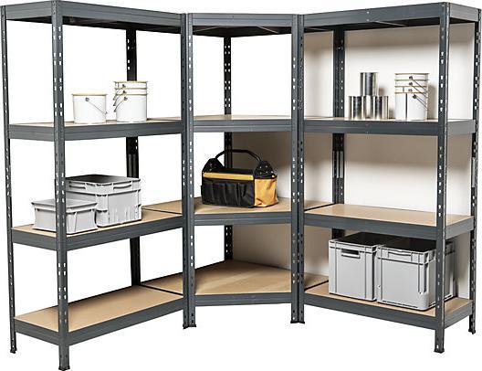 Actual product image kaiserkraft Lagan corner shelving unit