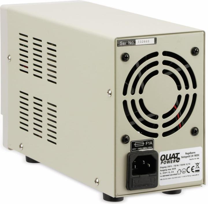 Actual product image QuatPower Power supply unit LN-1803C 0...18V-, 0...3A, LCD