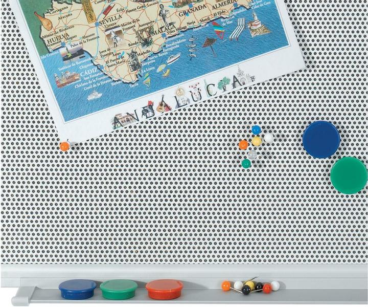 Actual product image Franken Notice Board X-tra!Line Textile with Metal Grid (Blackboard, 90 x 60 cm)