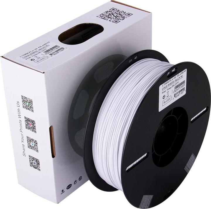 Produktbild eSUN PLA+ Kaltweiss 1.75mm 1Kg (PLA+, 1.75 mm, 1000 g, Weiss)