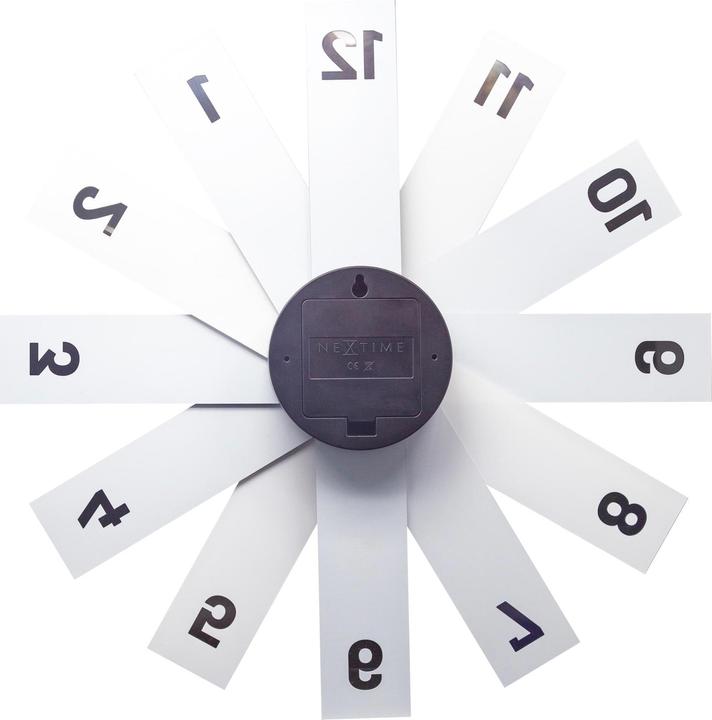 Image du produit Nextime Horloge murale Plexi Ø 40 cm, gris/noir/blanc (40 cm)