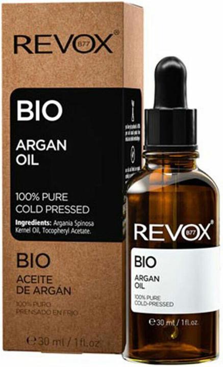 Image du produit Revox Huile d'argan bio 100% pure pressée à froid pour le visage, le corps et les cheveux (Huile pour le corps, 30 ml)