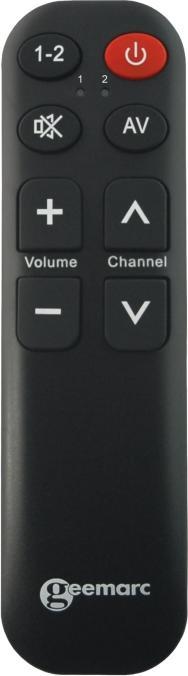 Image du produit Geemarc Télécommande universelle TV-5 avec caractères et touches pour deux appareils max (Télécommande universelle)