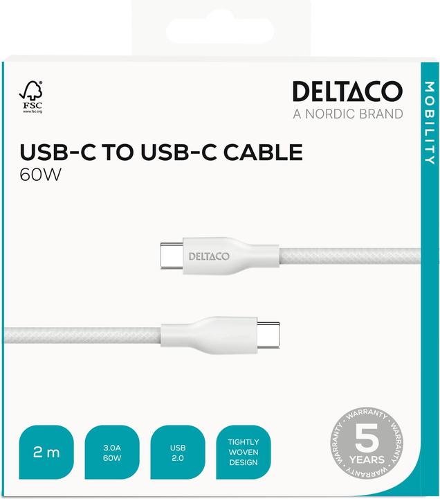 Actual product image Deltaco IPLH-1020 (2 m, USB 2.0, 60 W)