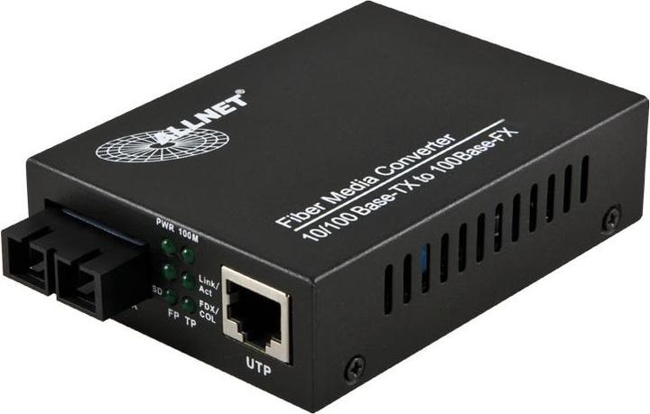 Produktbild Allnet ALL-MC102-SC-MM 100Mbit/s Multi-Modus Schwarz Netzwerk Medienkonverter (1 Ports)