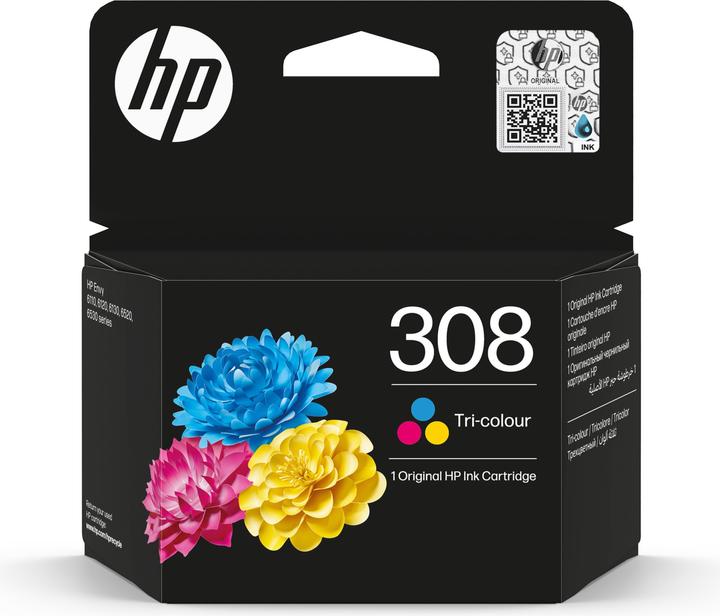 HP 7FP20UE#CE1 308 Encre Envy 3color 120 (M, C, Y)