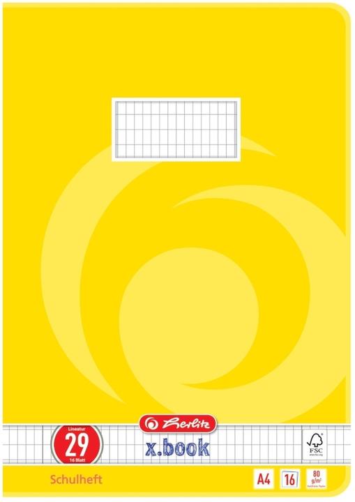 Produktbild Herlitz Schulheft x.book, DIN A4, Lineatur 29 / rautiert (A4, Liniert, Harter Einband)