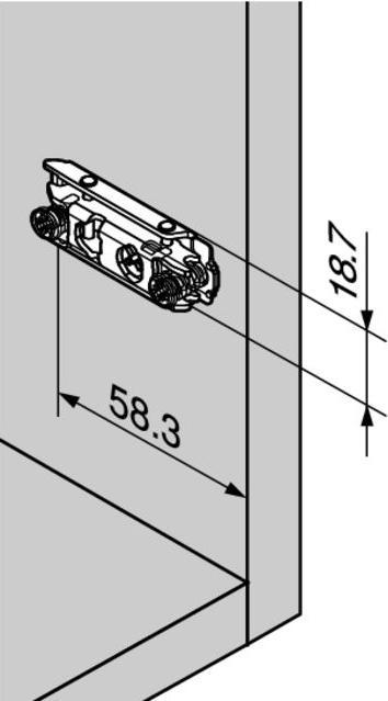 Actual product image Blum Basette di montaggio lineari CLIP montaggio ad angolo