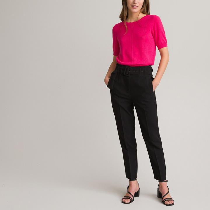 Produktbild La Redoute Collections Röhrenhose mit Gürtel (24)