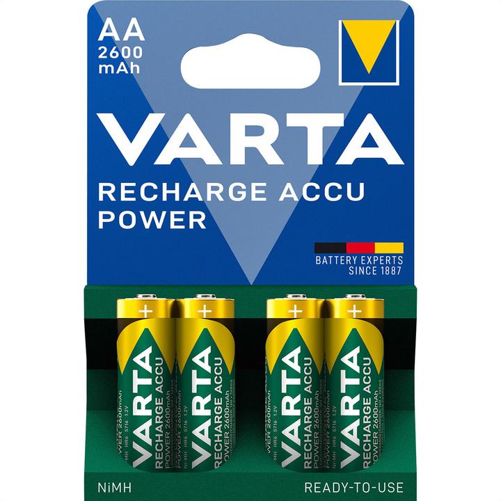 Produktbild Varta Recharge Accu Power (4 Stk., AA, 2600 mAh)
