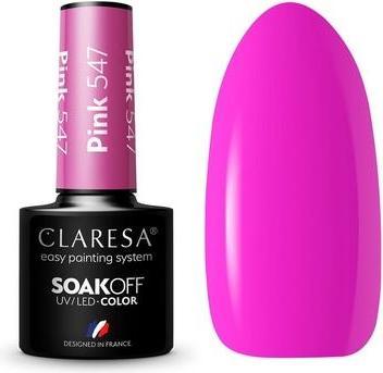 Immagine prodotto Claresa Collezione di smalti UV LED Manicure ibrida Soak Off - 5ml Colore rosa n. 547 (Pink, Vernice UV gel)
