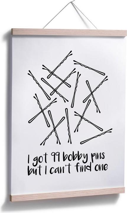 Produktbild Trenddeko I got 99 Bobby Pins (60 x 80 cm)