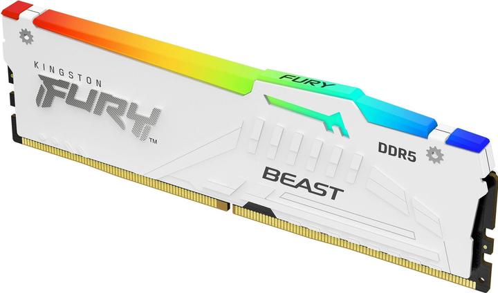 Kingston RAM D5 6000 16 GB C36 FURY Beast W RGB EX (1 x 16GB, 6000 MHz, DDR5 RAM, DIMM 288 pin)