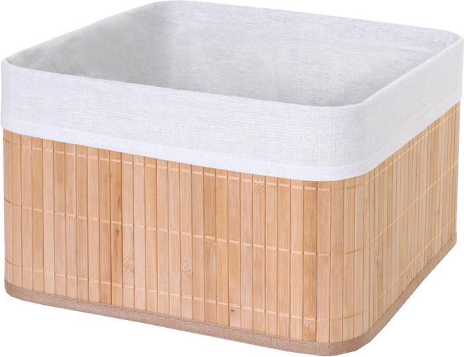 Image du produit Swisshandel24 2x Panier de rangement, Panier de rangement Boîte de tri Panier d'étagère, Bambou - Couleur
