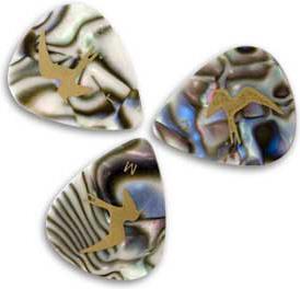 Actual product image PRS Pick Abalone Shell Birds (12 x, 0.72 mm)