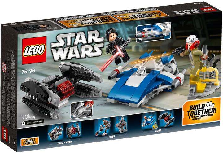 Actual product image LEGO A-Wing vs. Tie Silencer Microfighters (75196, LEGO Star Wars)