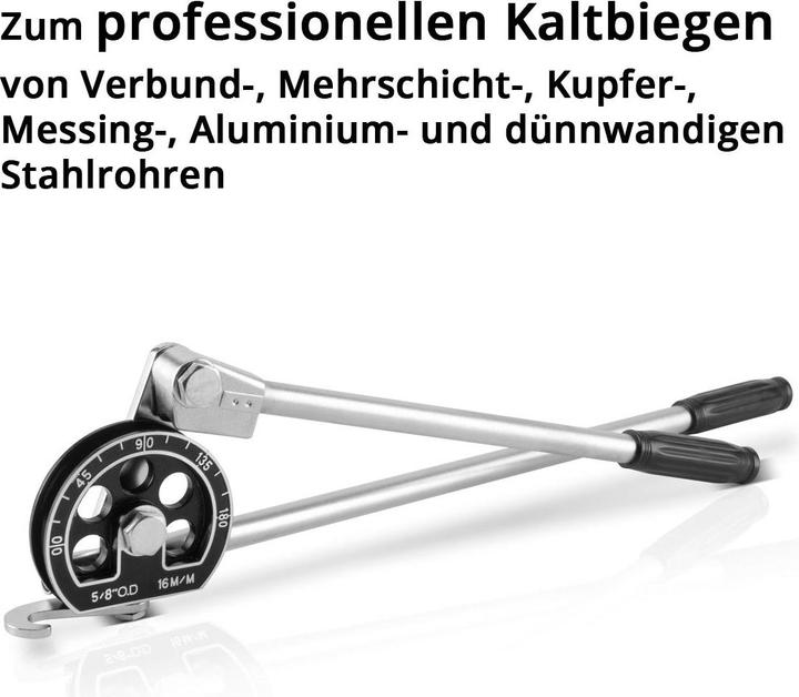 Image du produit Stahlwerk Cintreuse manuelle HTB-180 ST pour tubes de 16 mm Plage de travail 0-180 degrés (420 mm)